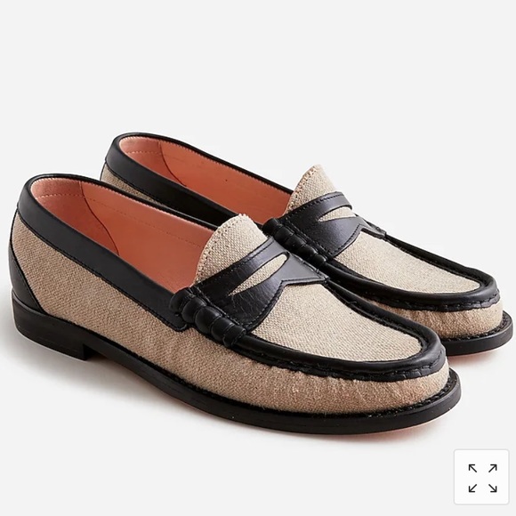 J. Crew Shoes - J. Crew Winona penny loafers in Italian linen